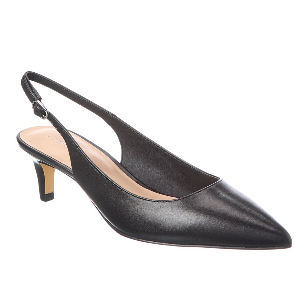 Stuart Weirzman Mara 50 Leather Slingback Pump